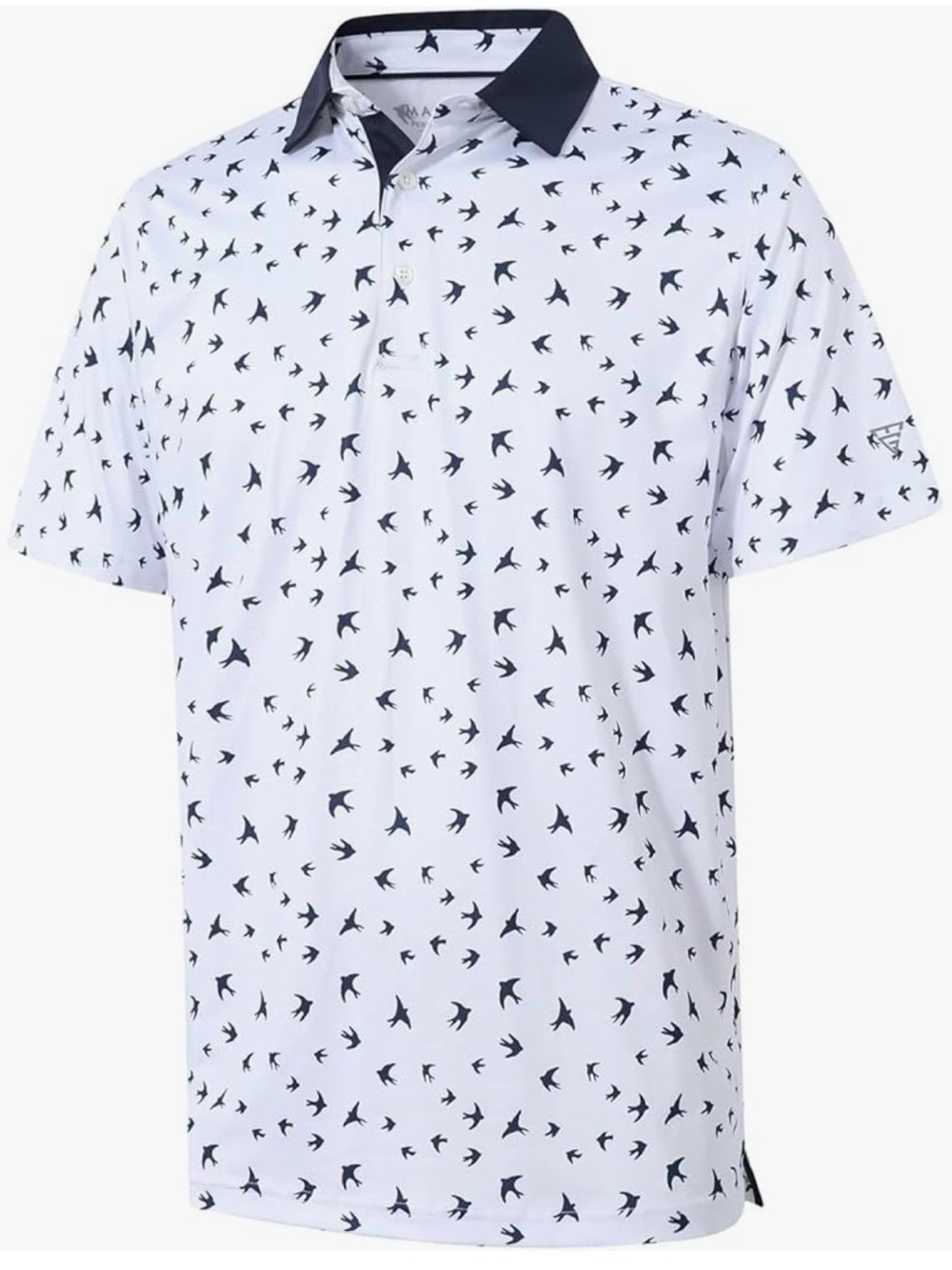 SYLCLEG Men's performance Golf polo in a Seagulls print pattern 2XL